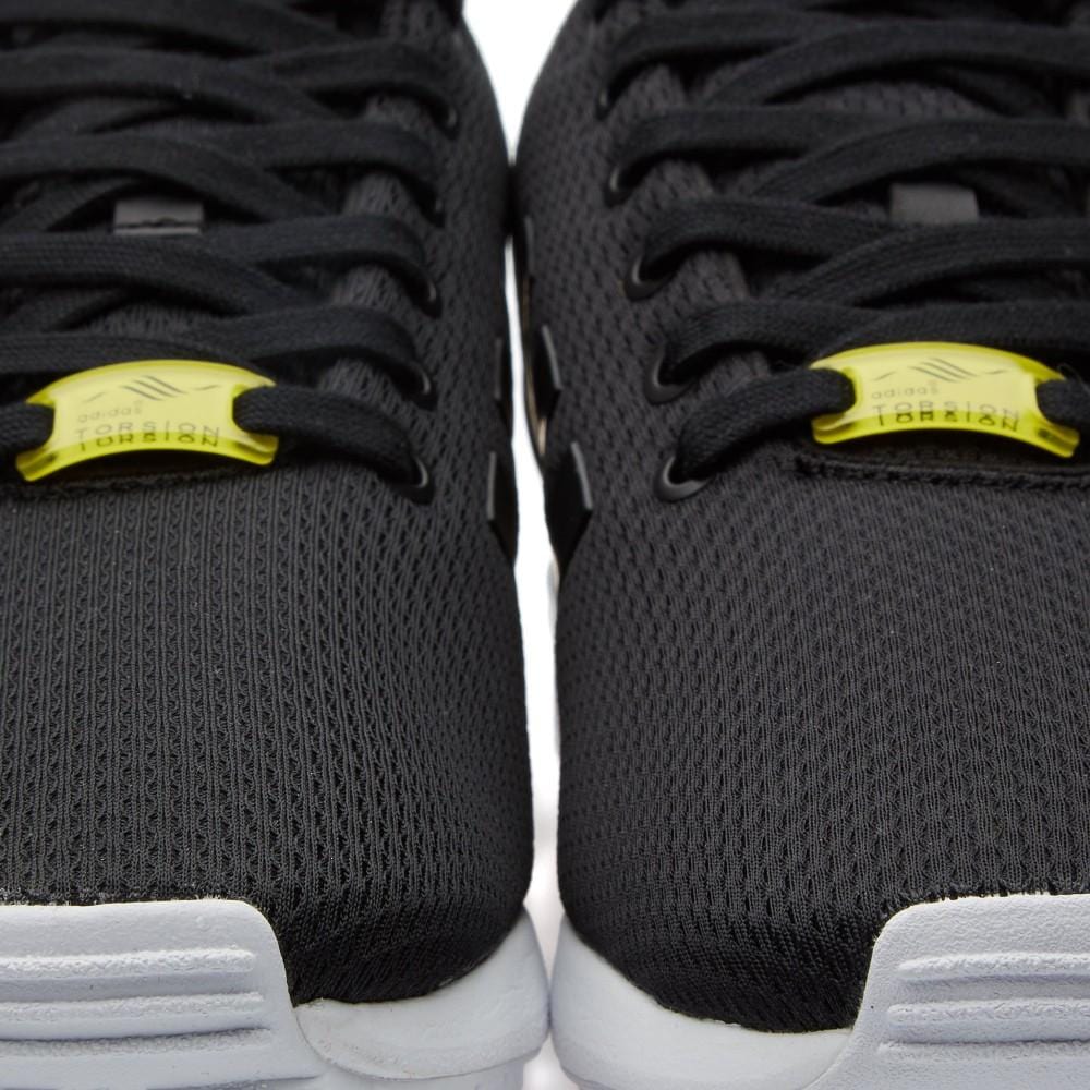 ADIDAS ZX FLUX Black & White — UK 3.5 | EU 36 | US 4 — Side View