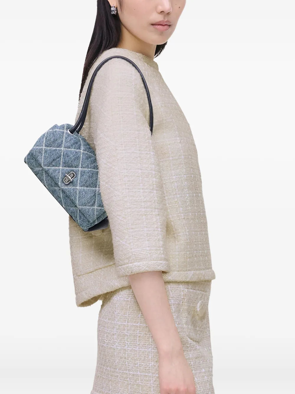 Marc Jacobs The Quilted Denim Mini Dual Shoulder Bag — Same as shown — Size One Size — Side View