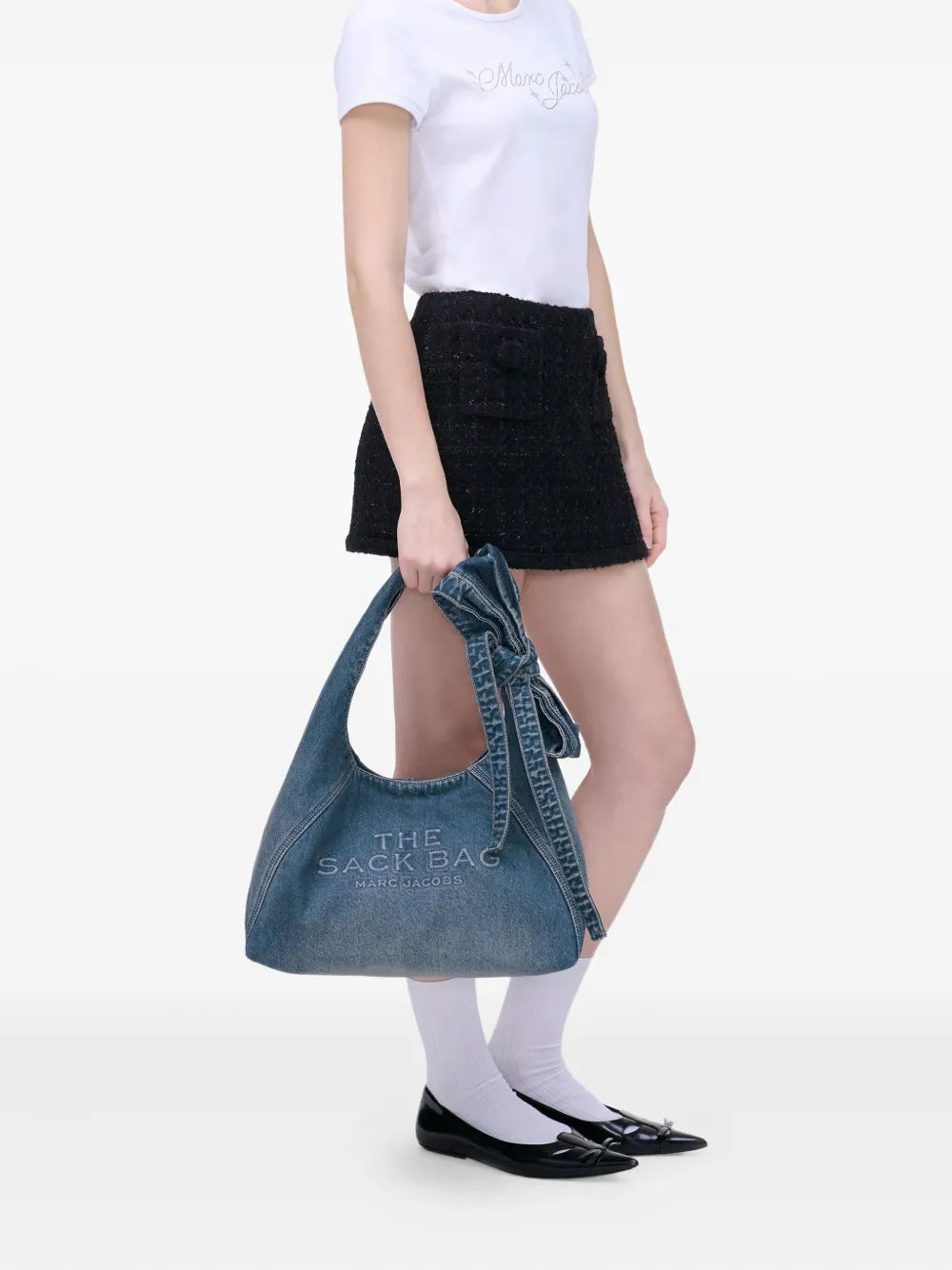 Marc Jacobs The Bow Denim Sack Bag — Same as shown — Size One Size — Side View
