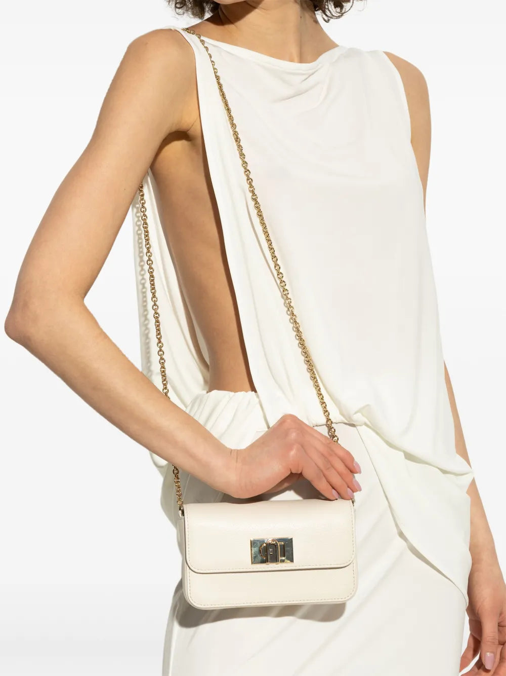 Furla Leather Shoulder Bag — Same as shown — Size One Size — Front View
