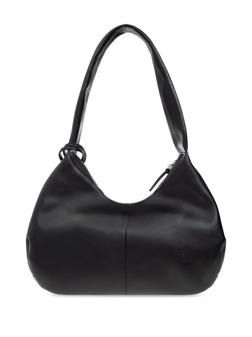 Ganni Tonal Logo Plaque Shoulder Bag — Same as shown — Size One Size — Back View