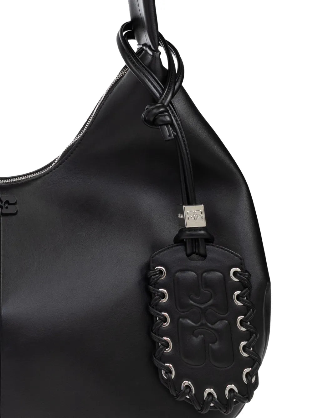 Ganni Tonal Logo Plaque Shoulder Bag — Same as shown — Size One Size — Lifestyle View