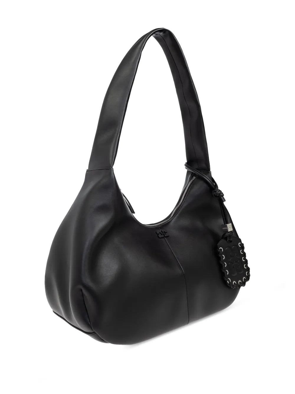 Ganni Tonal Logo Plaque Shoulder Bag — Same as shown — Size One Size — Top View