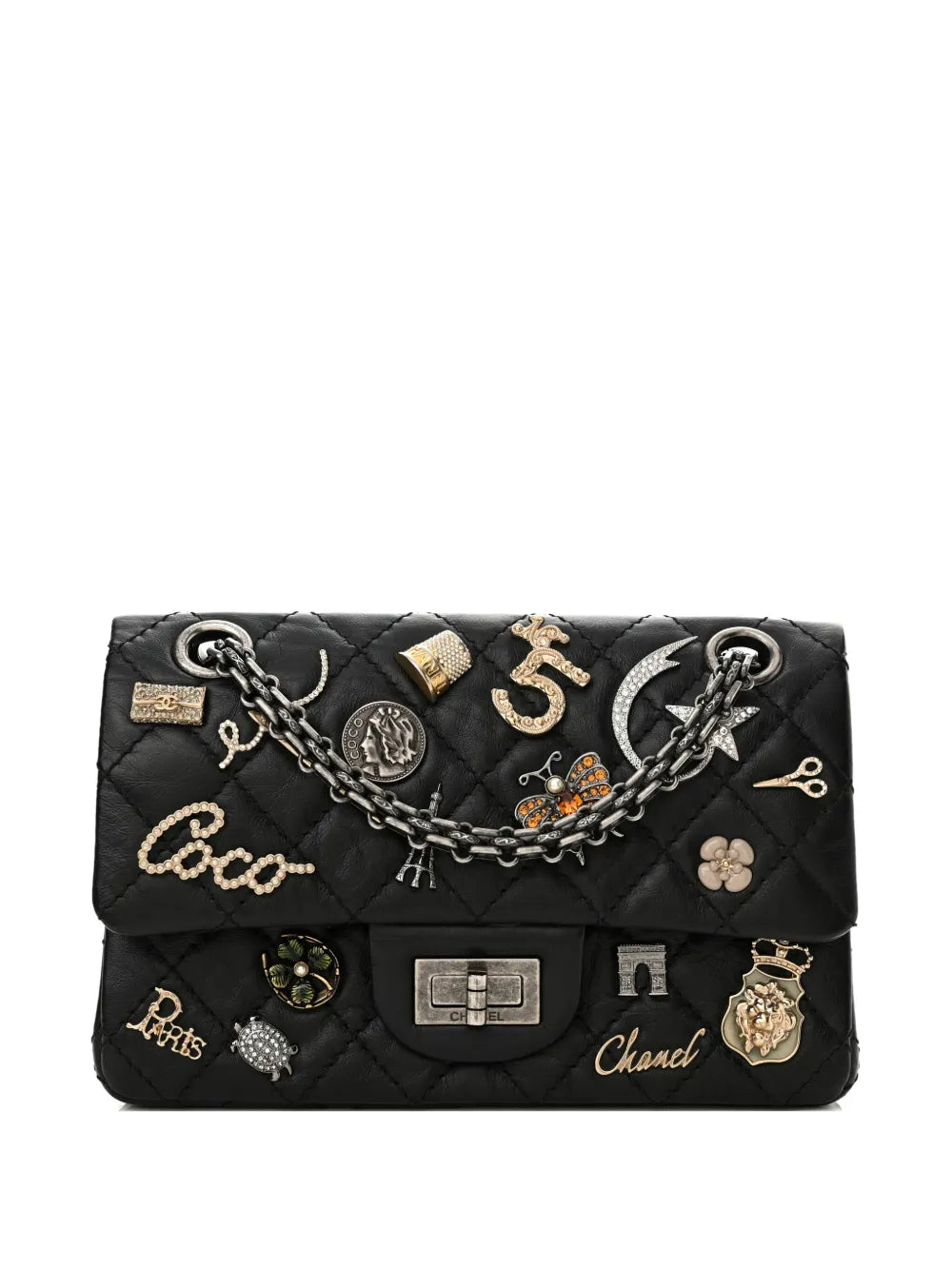 Chanel Pre Owned 255 Scissors Charm Shoulder Bag — Same as shown — Size One Size — Front View