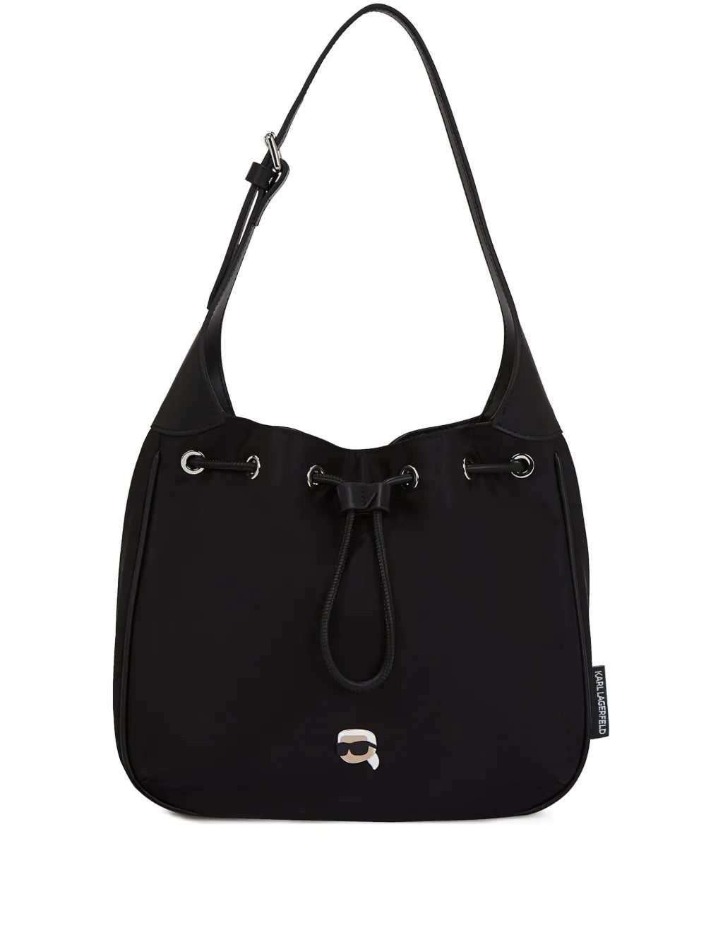 Karl Lagerfeld Ikon Drawstring Shoulder Bag — Same as shown — Size One Size — Front View