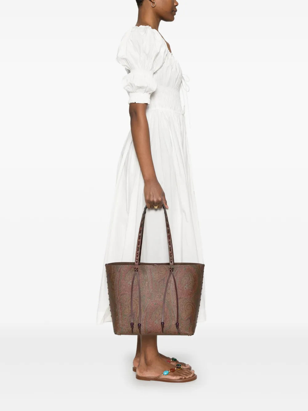 Etro Paisley Jacquard Shoulder Bag — Same as shown — Size One Size — Side View