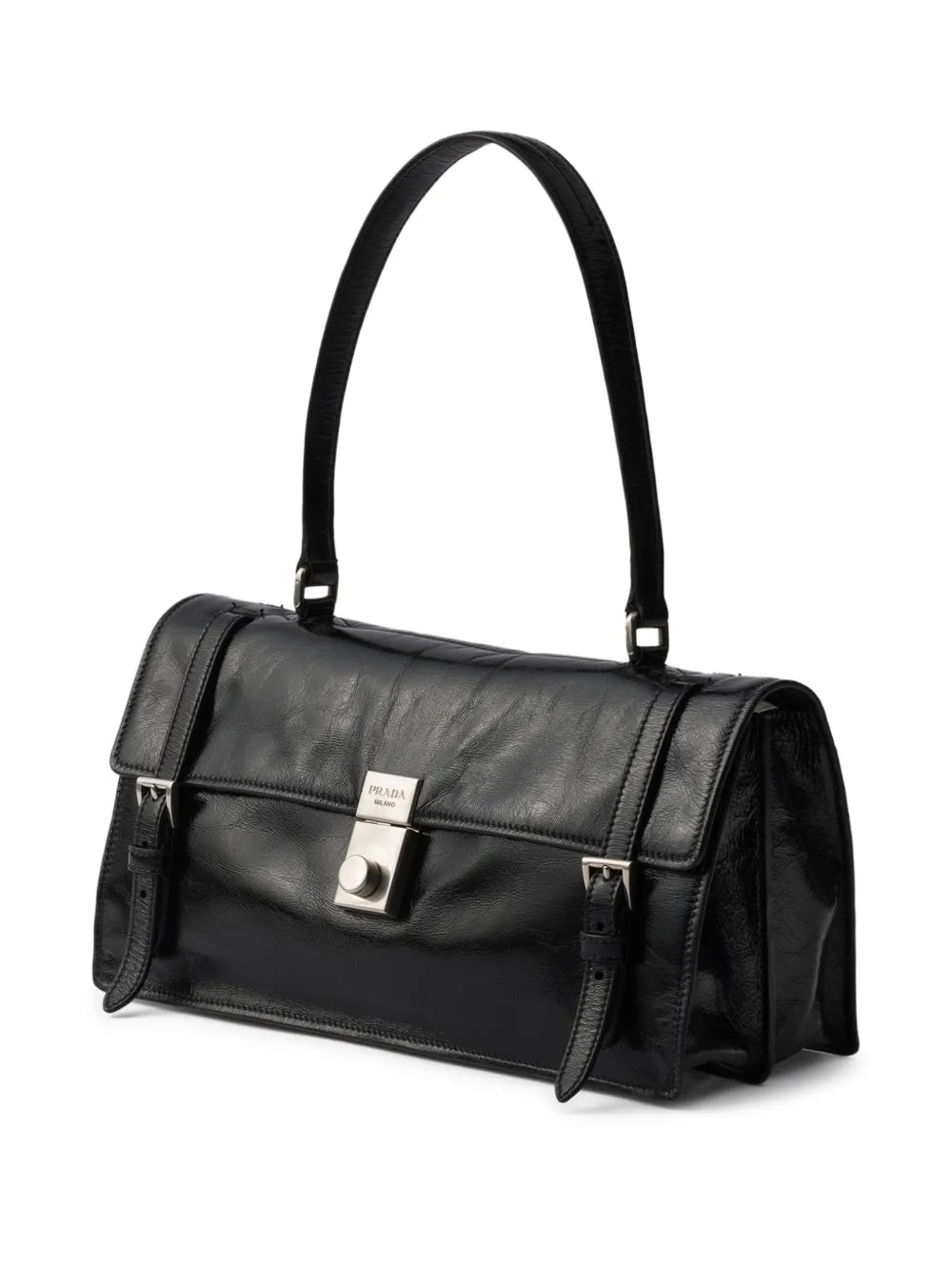 Prada Medium Leather Shoulder Bag — Same as shown — Size One Size — Back View