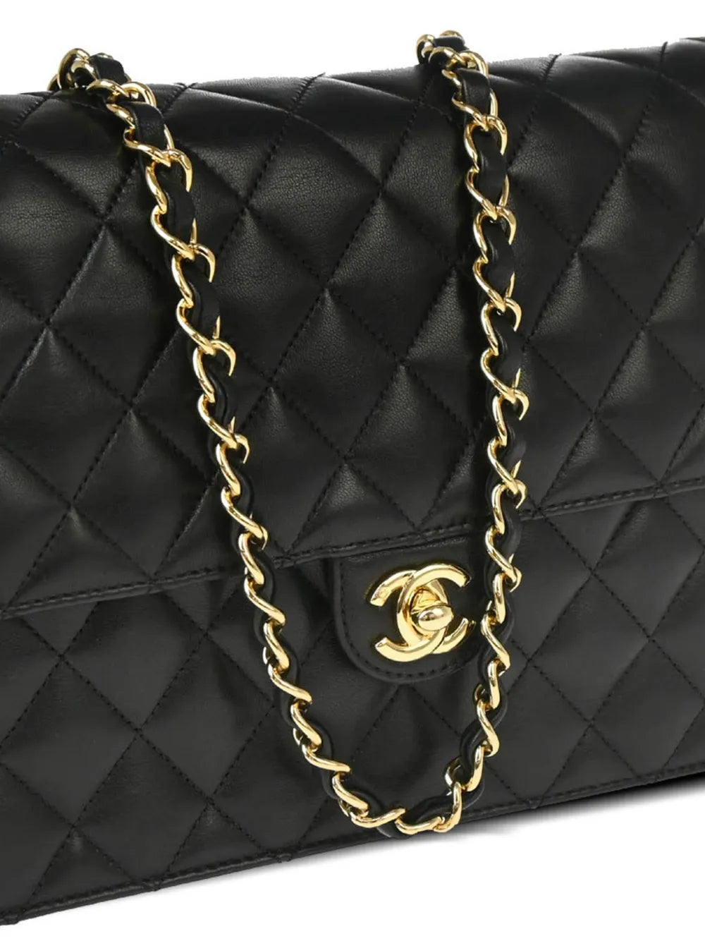 Chanel Pre Owned 2008 Medium Half Flap Shoulder Bag — Same as shown — Size One Size — Back View