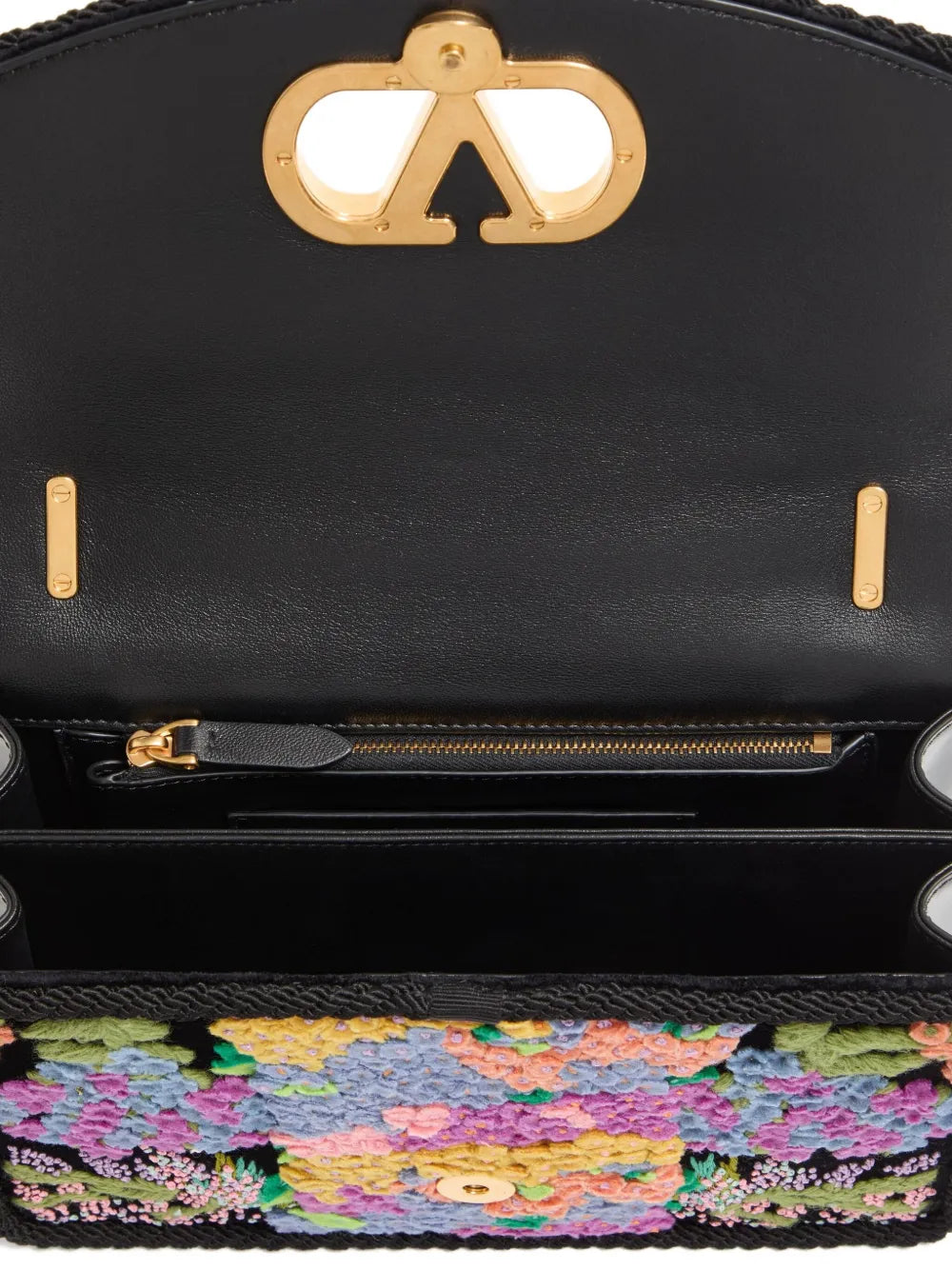Valentino Garavani Floral Embroidered Mini Shoulder Bag — Same as shown — Size One Size — Detail View