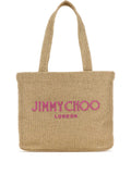 Jimmy Choo Logo Embroidered Shoulder Bag — Same as shown — Size One Size — Front View