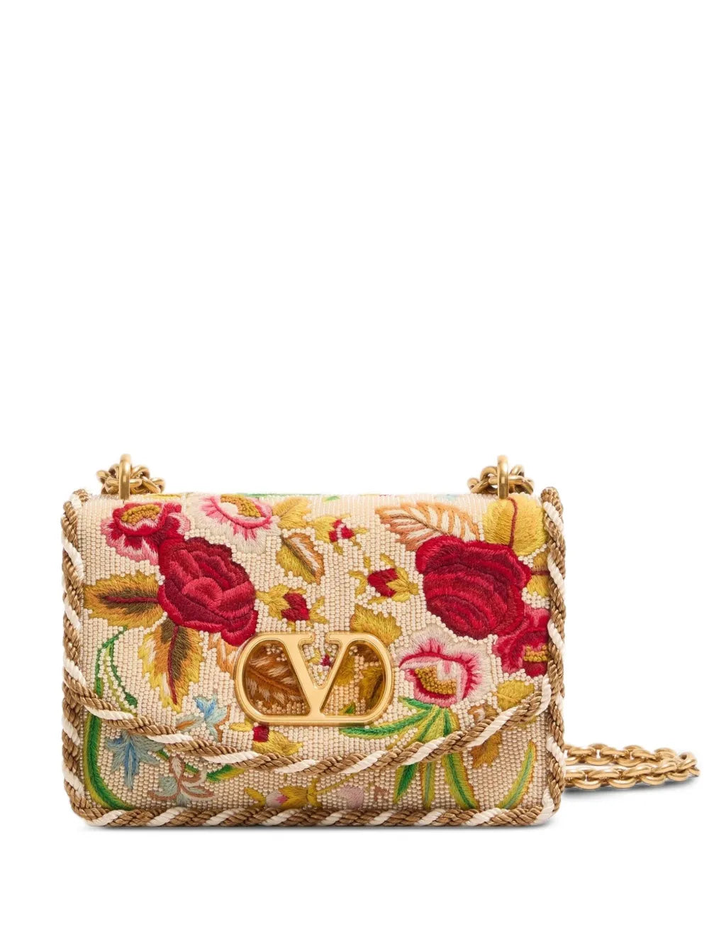 Valentino Garavani Small Vain Embroidered Shoulder Bag — Same as shown — Size One Size — Side View