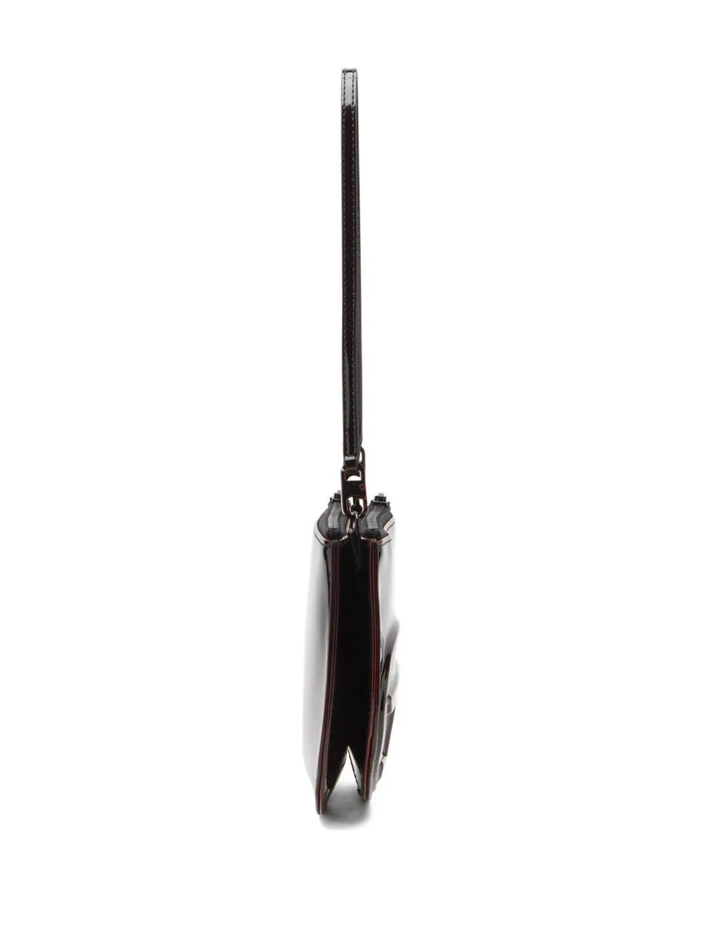 Diesel 1Dr Patent Leather Logo Shoulder Bag — Same as shown — Size One Size — Side View