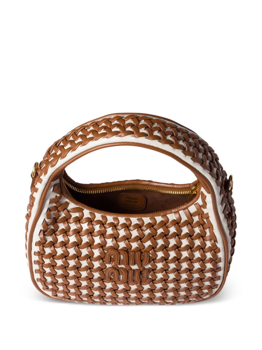 Miu Miu Wander Woven Shoulder Bag — Same as shown — Size One Size — Detail View