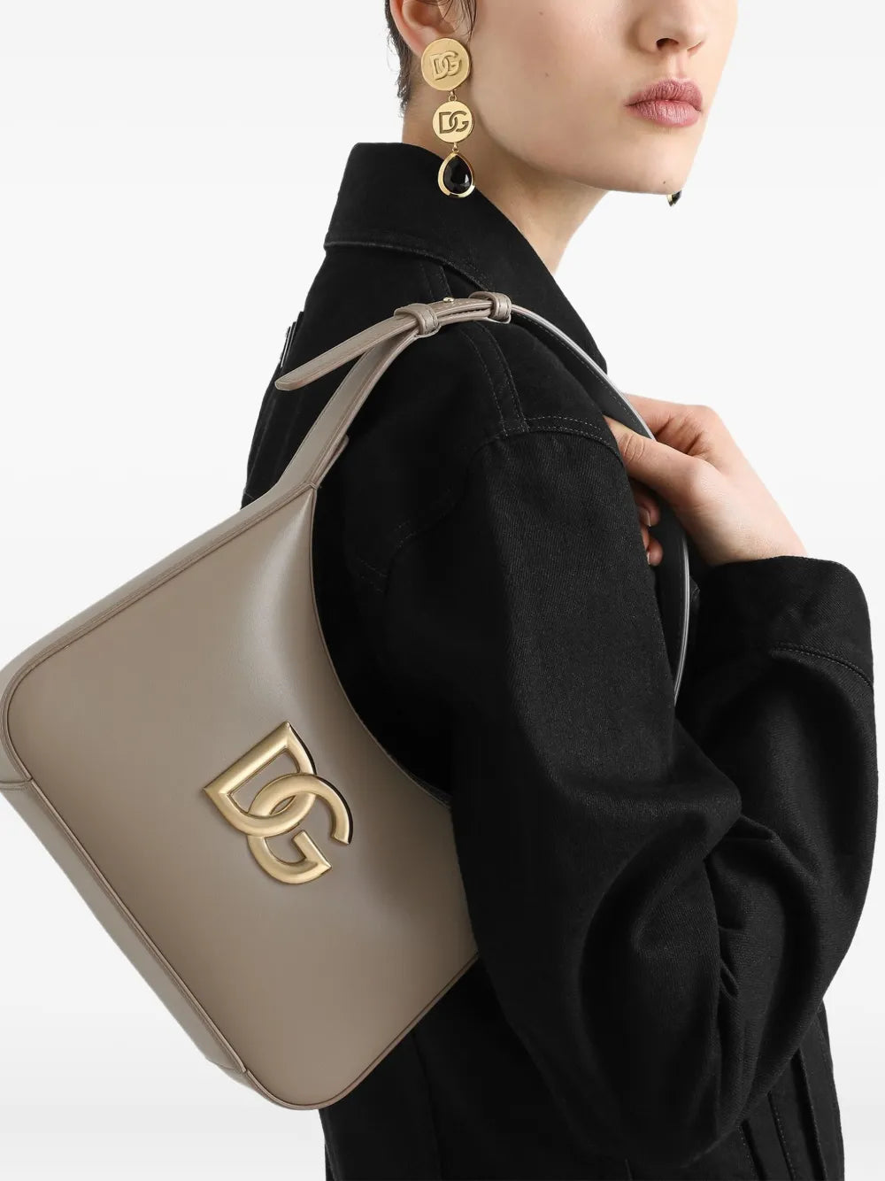 Dolce Gabbana Leather Shoulder Bag — Same as shown — Size One Size — Side View