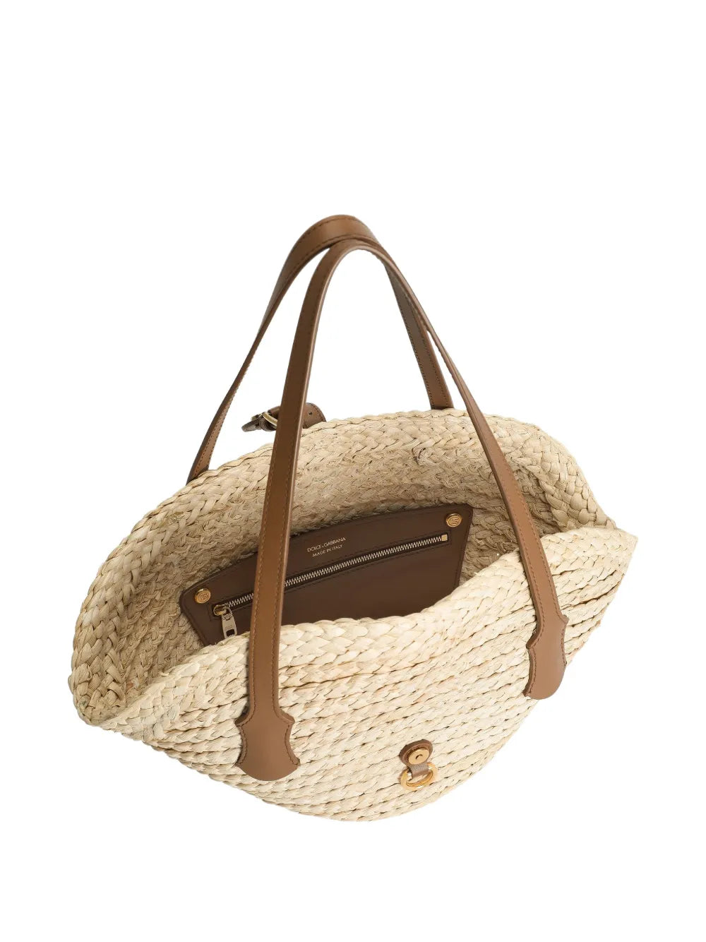 Dolce Gabbana Woven Raffia Basket Bag — Same as shown — Size One Size — Detail View