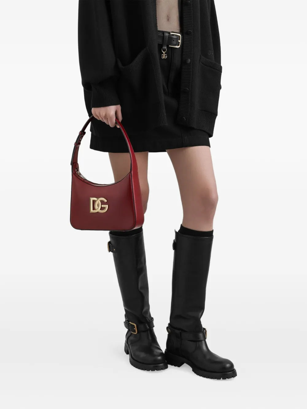 Dolce Gabbana Leather Shoulder Bag — Same as shown — Size One Size — Side View
