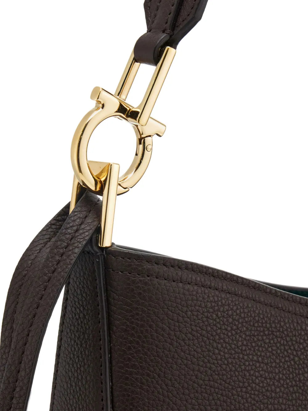 Ferragamo Leather Shoulder Bag — Same as shown — Size One Size — Detail View