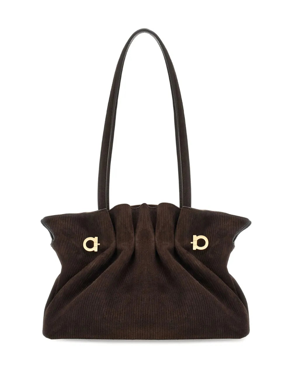 Ferragamo Suede Soft Shoulder Bag — Same as shown — Size One Size — Top View