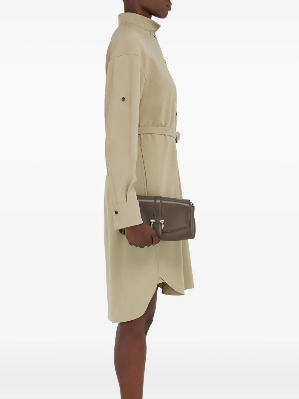 Ferragamo Front Flap Shoulder Bag — Same as shown — Size One Size — Back View