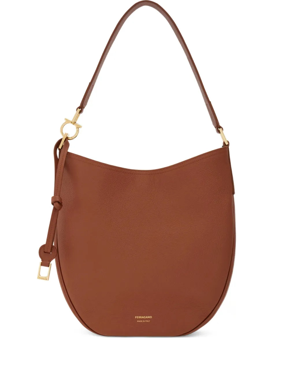 Ferragamo Leather Shoulder Bag — Same as shown — Size One Size — Front View