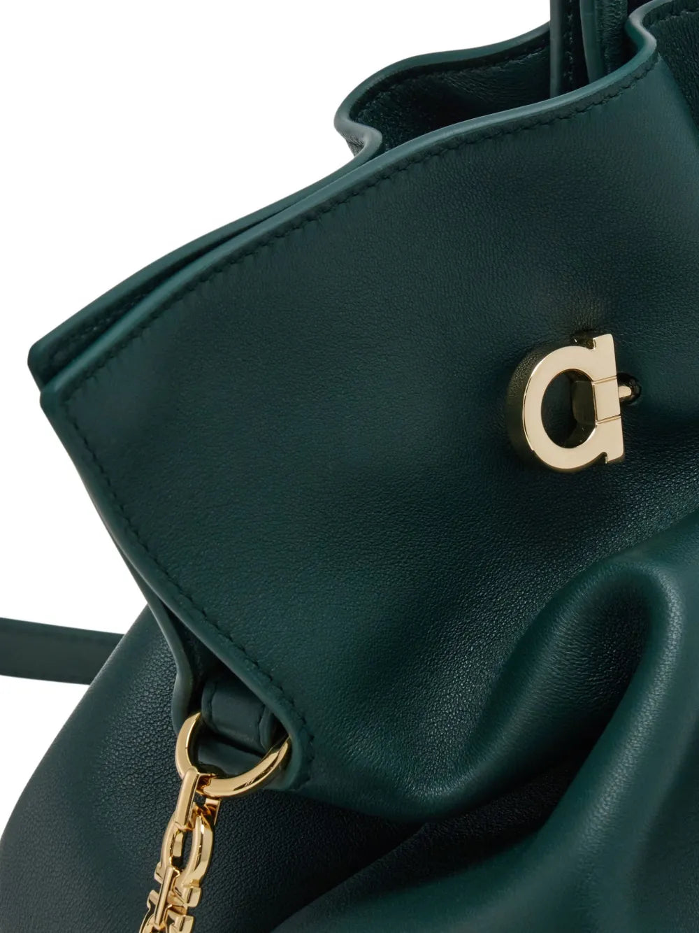 Ferragamo Soft Leather Shoulder Bag — Same as shown — Size One Size — Lifestyle View