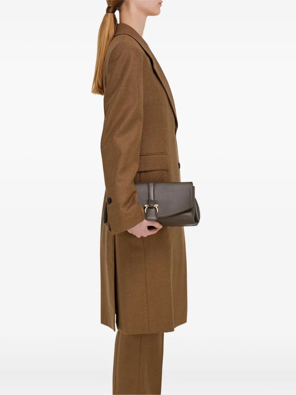 Ferragamo Leather Shoulder Bag — Same as shown — Size One Size — Side View
