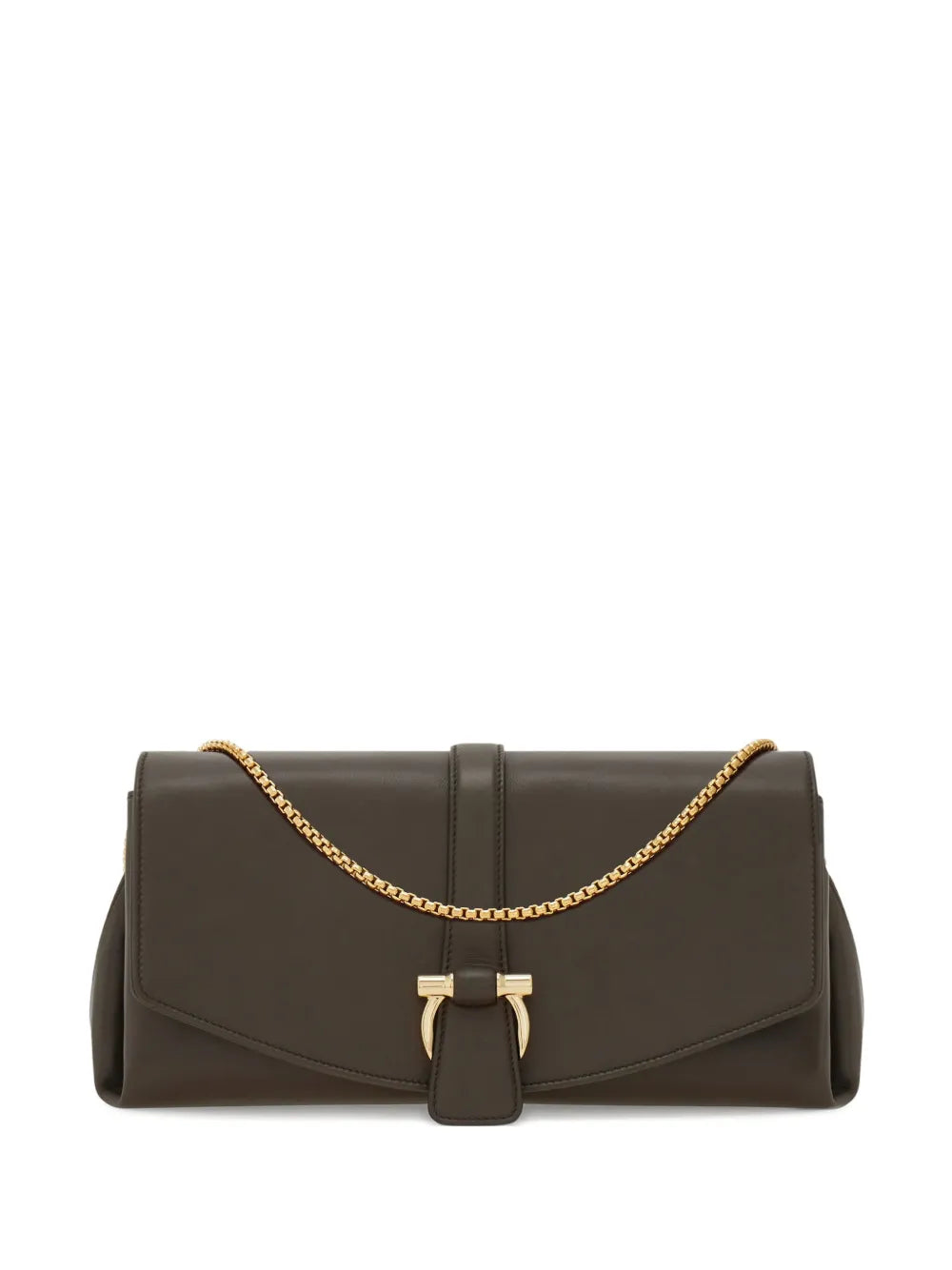 Ferragamo Leather Shoulder Bag — Same as shown — Size One Size — Front View