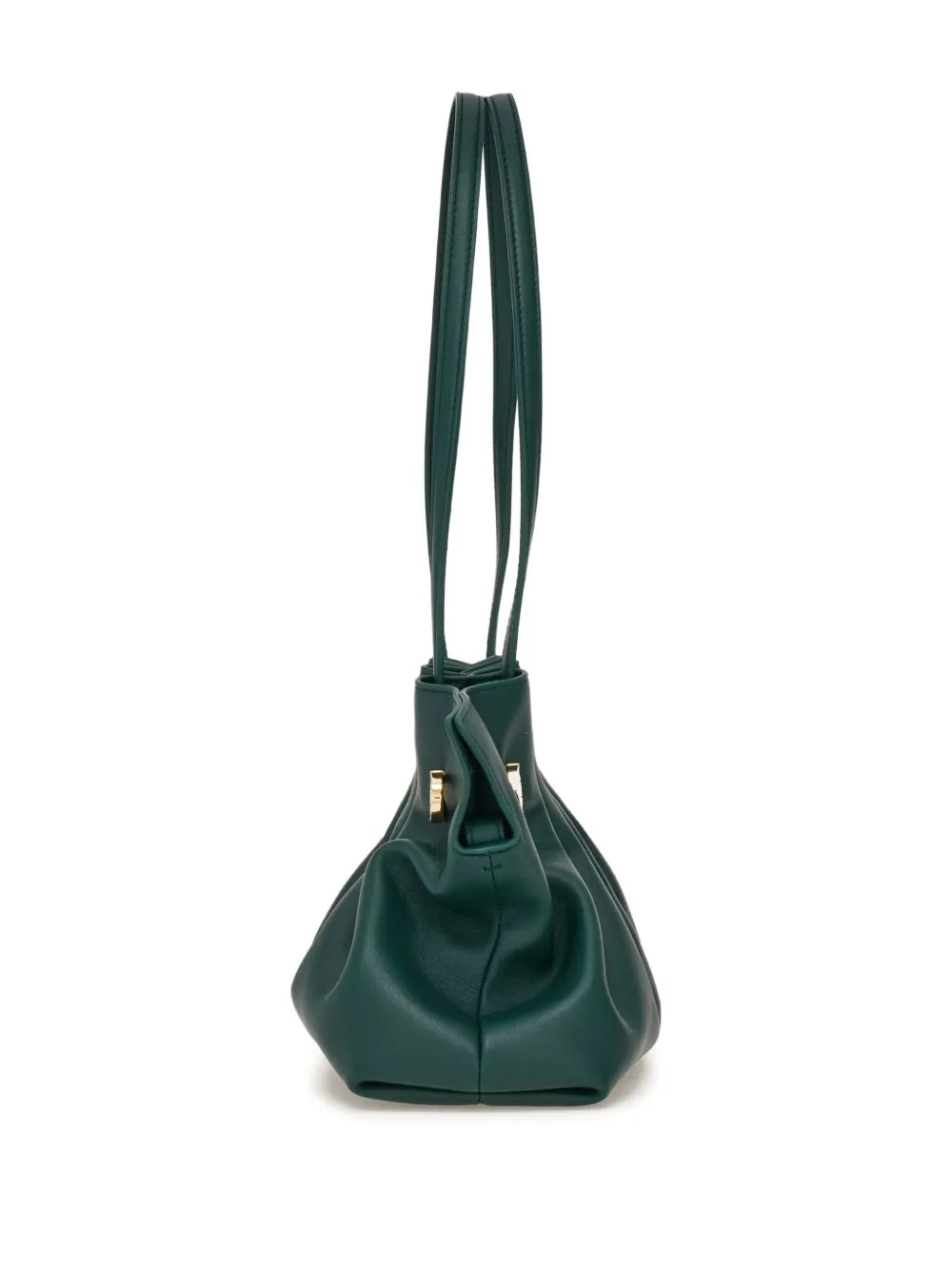 Ferragamo Soft Ruched Shoulder Bag — Same as shown — Size One Size — Detail View