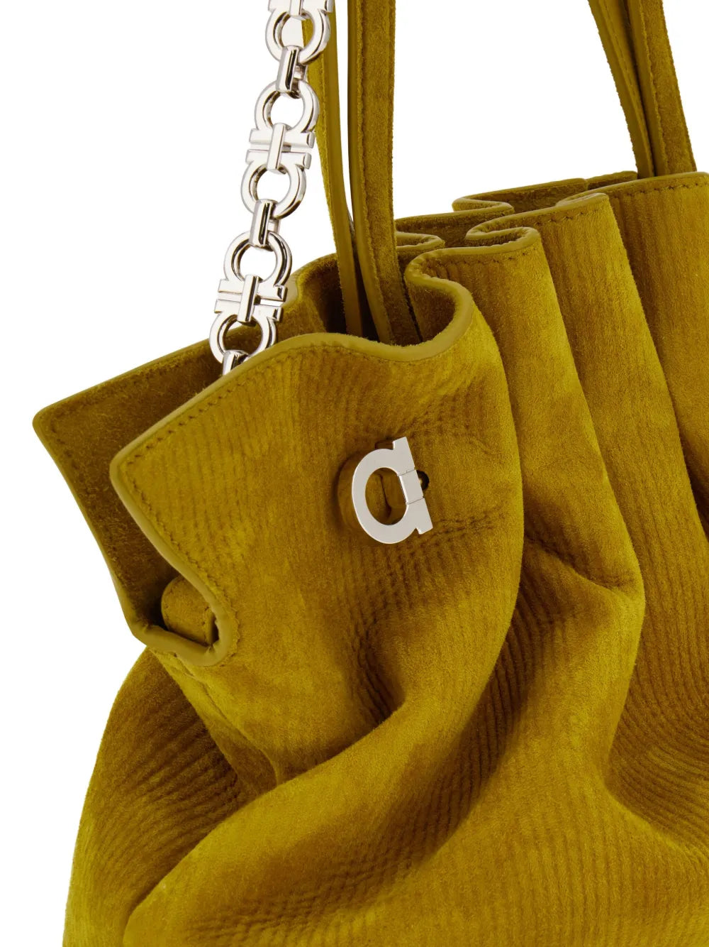 Ferragamo Suede Soft Shoulder Bag — Same as shown — Size One Size — Lifestyle View