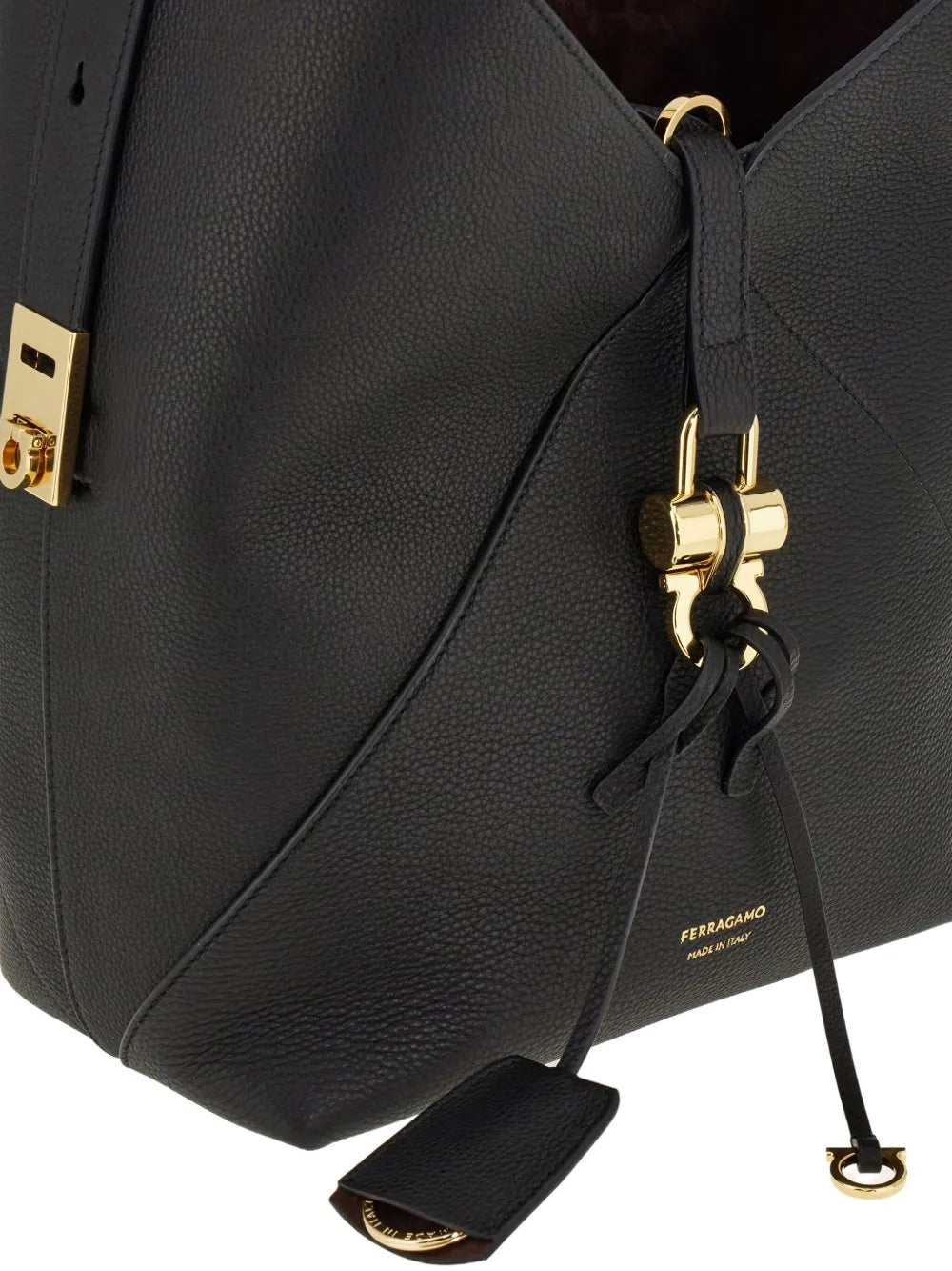Ferragamo Leather Hobo Shoulder Bag — Same as shown — Size One Size — Lifestyle View