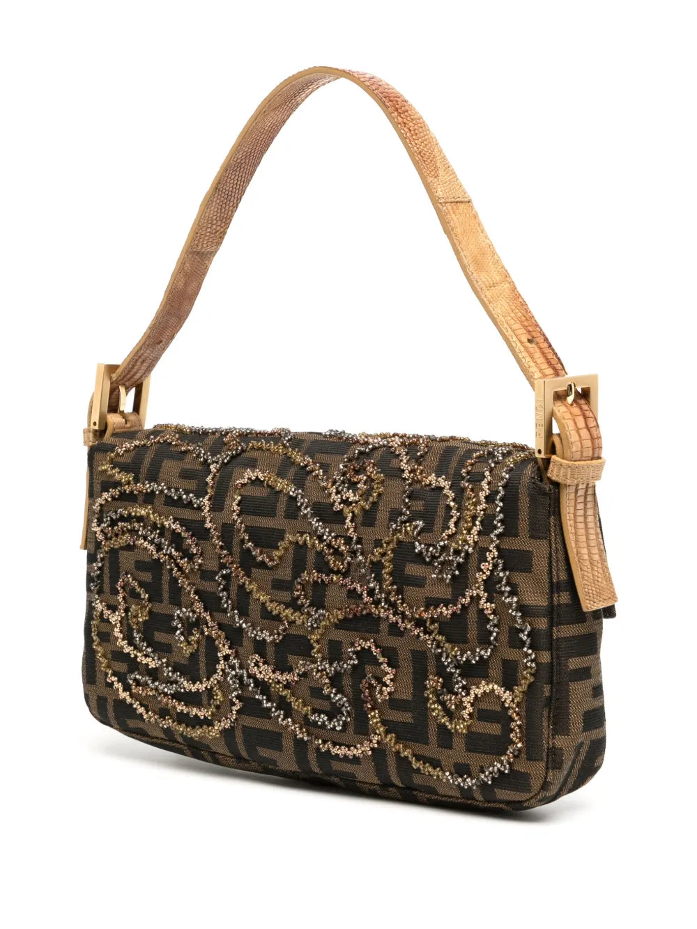 Fendi Pre Owned Baguette Beaded Shoulder Bag — Same as shown — Size One Size — Side View