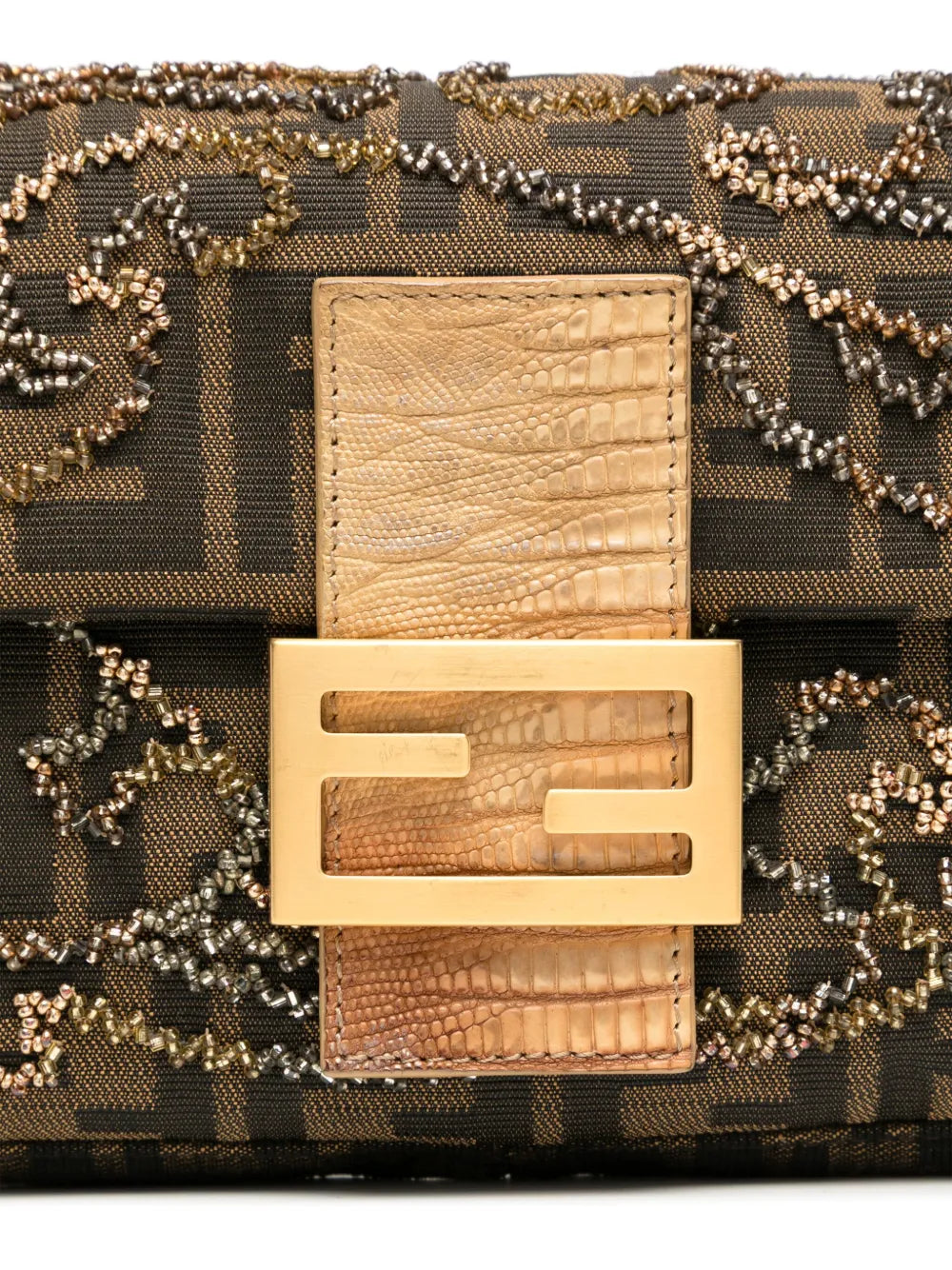 Fendi Pre Owned Baguette Beaded Shoulder Bag — Same as shown — Size One Size — Back View