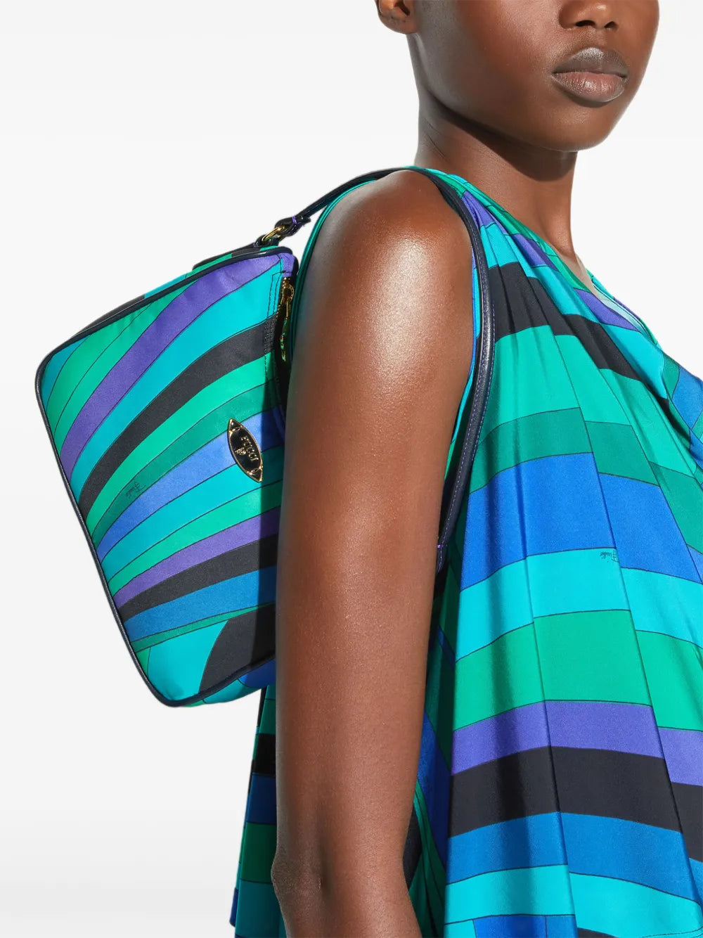 Pucci Yummy Striped Shoulder Bag — Same as shown — Size One Size — Side View