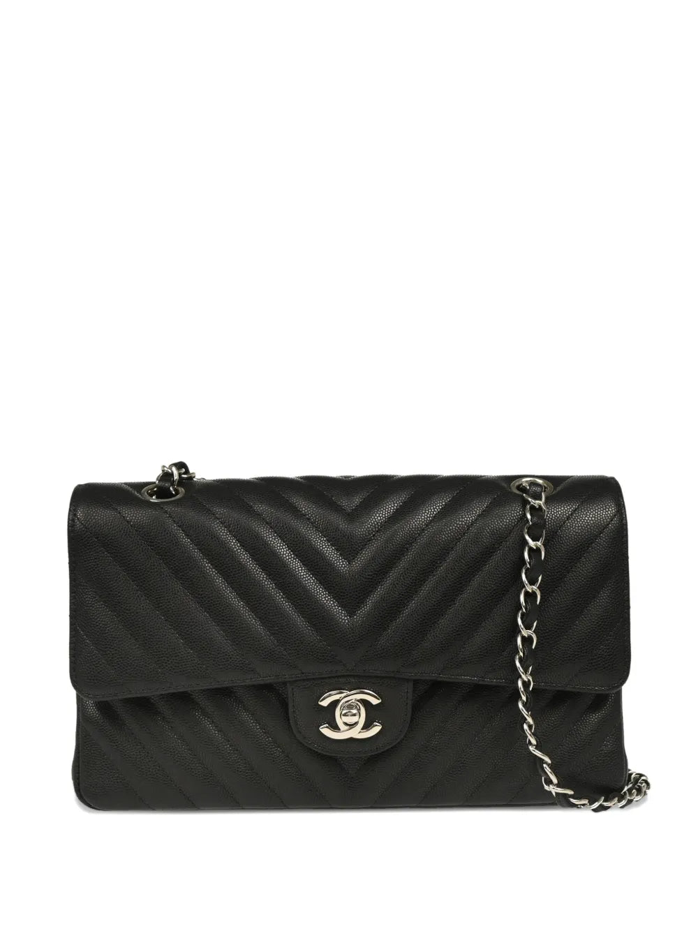 Chanel Pre Owned 2017 Medium Classic Double Flap Shoulder Bag — Same as shown — Size One Size — Front View