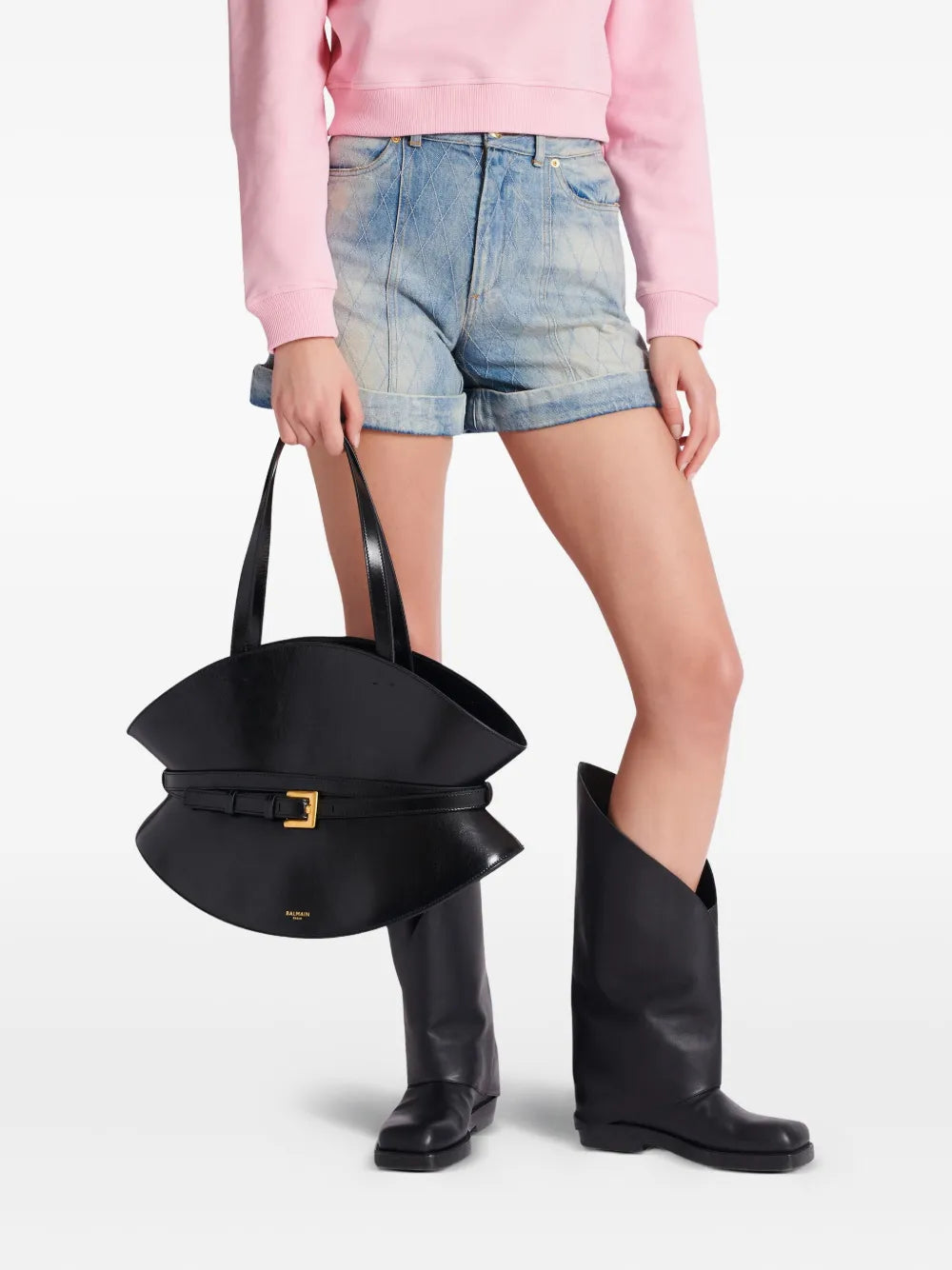 Balmain Medium Shuffle Shoulder Bag — Same as shown — Size One Size — Detail View