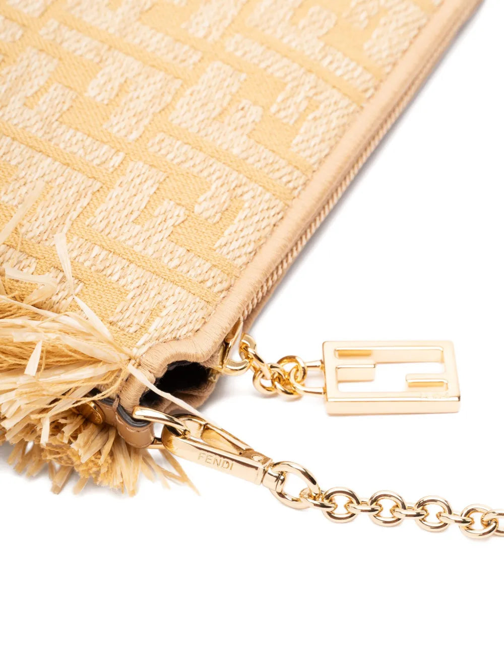 Fendi Baguette Fringe Detail Clutch Bag — Same as shown — Size One Size — Top View