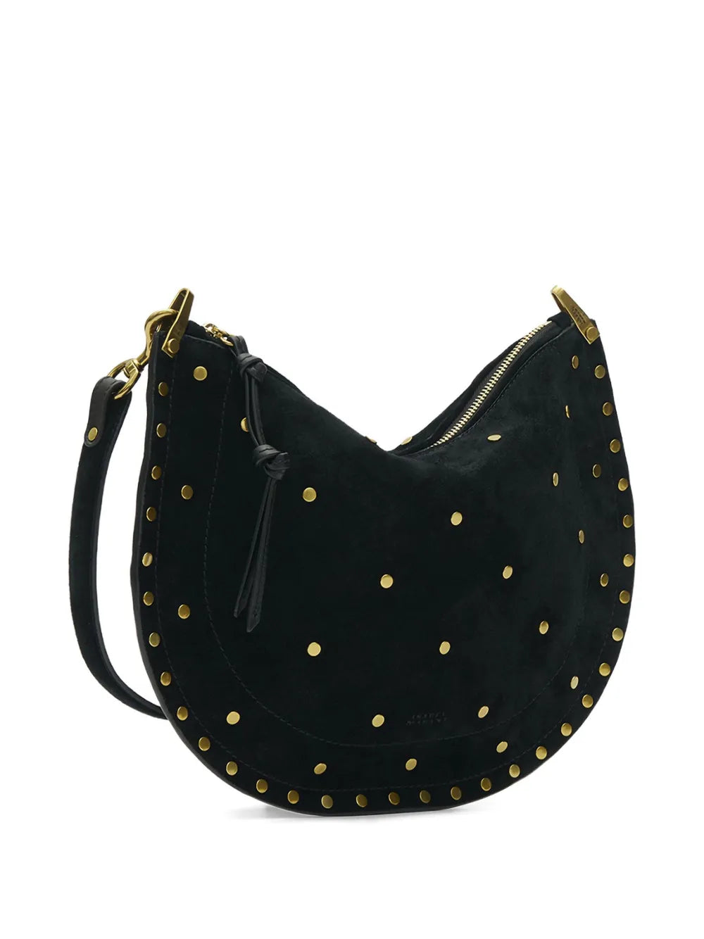 Isabel Marant Oskan Soft Zip Half Moon Shoulder Bag — Same as shown — Size One Size — Back View