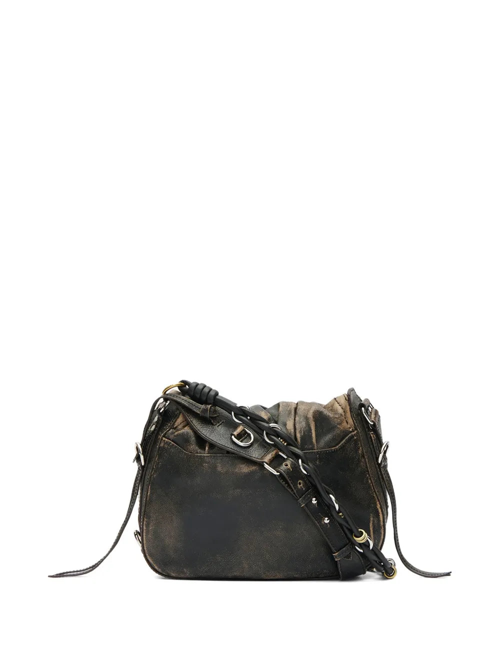 Isabel Marant Bolton Drawstring Leather Shoulder Bag — Same as shown — Size One Size — Back View
