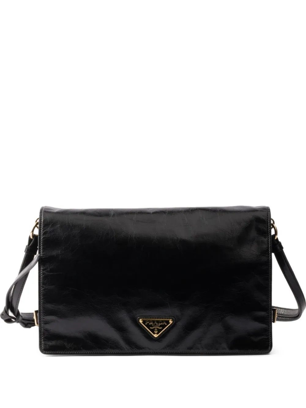 Prada Medium Leather Shoulder Bag — Same as shown — Size One Size — Front View