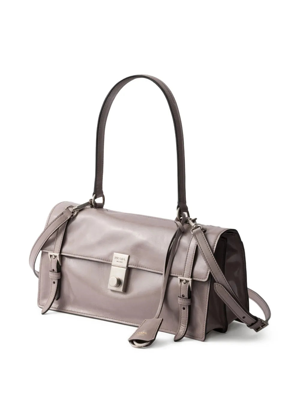 Prada Medium Leather Shoulder Bag — Same as shown — Size One Size — Back View