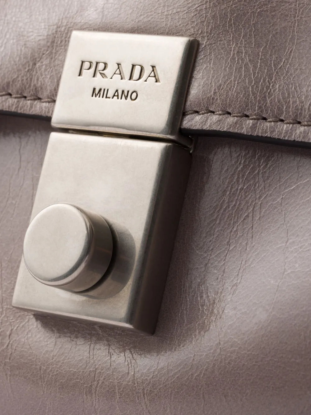 Prada Medium Leather Shoulder Bag — Same as shown — Size One Size — Detail View