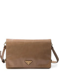 Prada Medium Leather Shoulder Bag — Same as shown — Size One Size — Front View