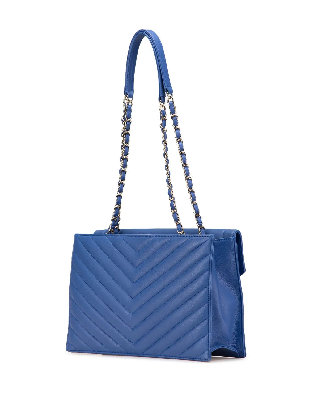 Chanel Pre Owned 2019 Chevron Calfskin Coco Envelope Shoulder Bag — Same as shown — Size One Size — Side View