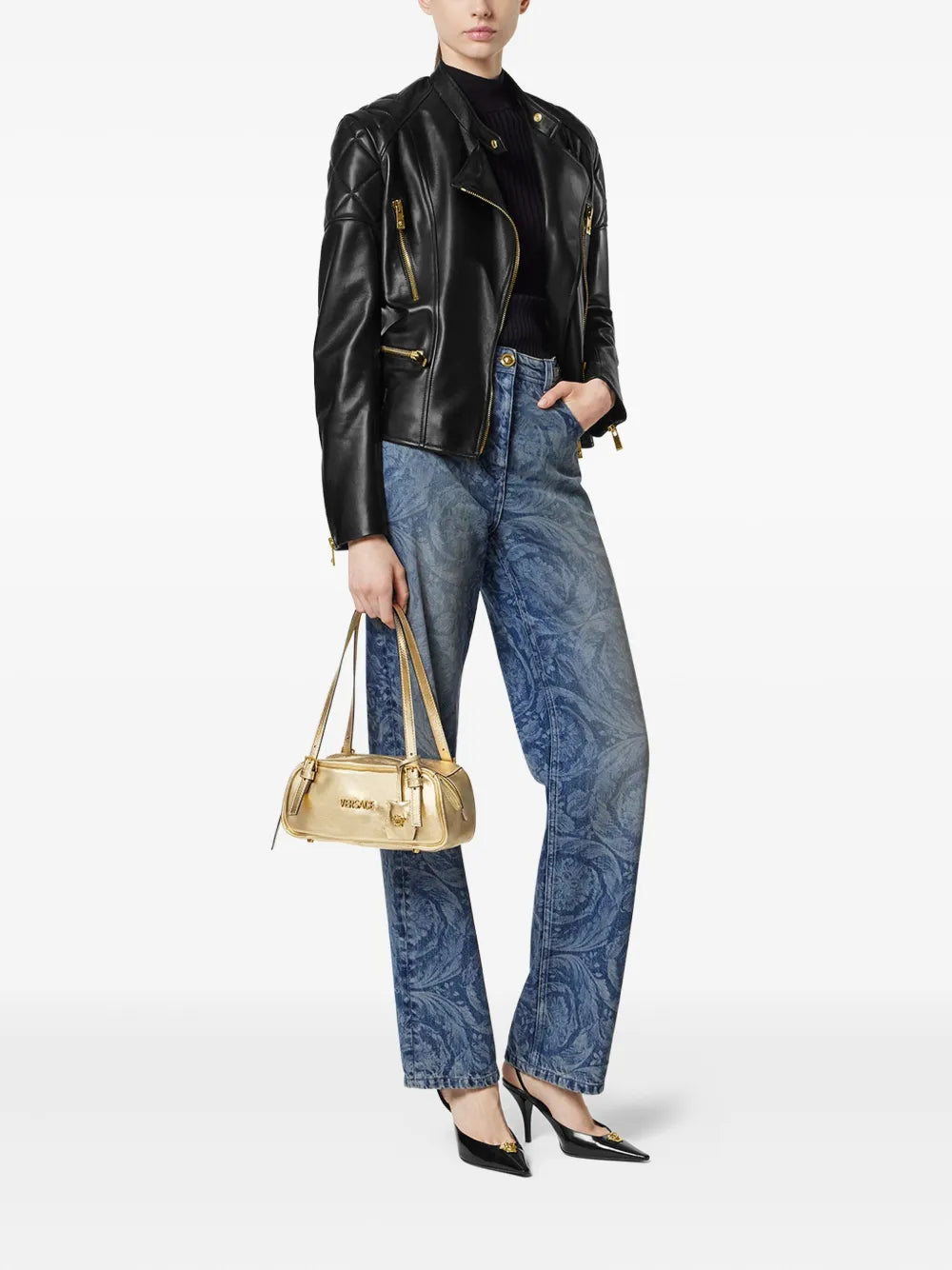Versace Tag Shoulder Bag — Same as shown — Size One Size — Side View