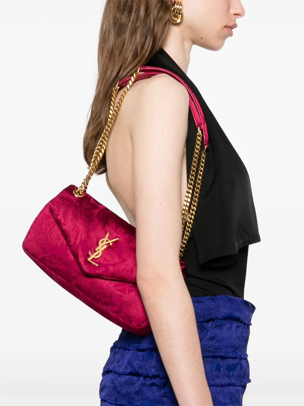 Saint Laurent Small Calypso Shoulder Bag — Same as shown — Size One Size — Side View