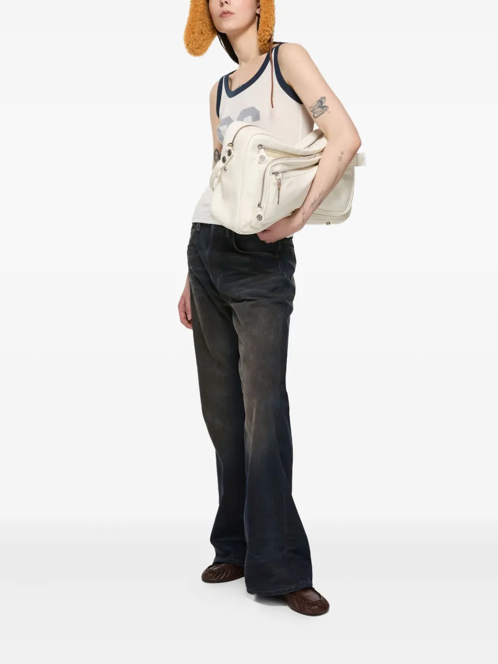 Acne Studios Camero Leather Shoulder Bag — Same as shown — Size One Size — Side View