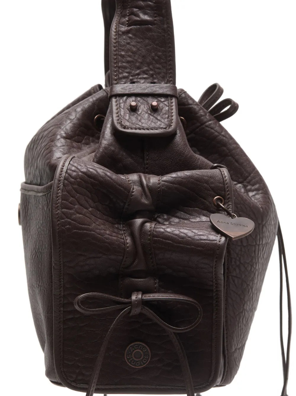 Acne Studios Ruffled Drawstring Shoulder Bag — Same as shown — Size One Size — Top View