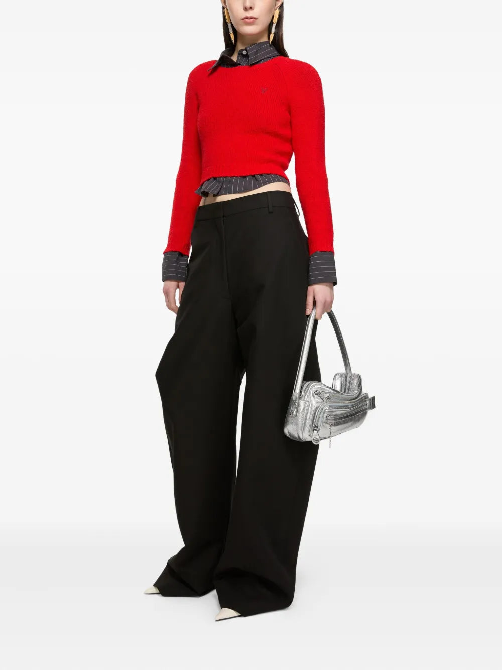 Acne Studios Camero Party Metallic Finish Shoulder Bag — Same as shown — Size One Size — Side View