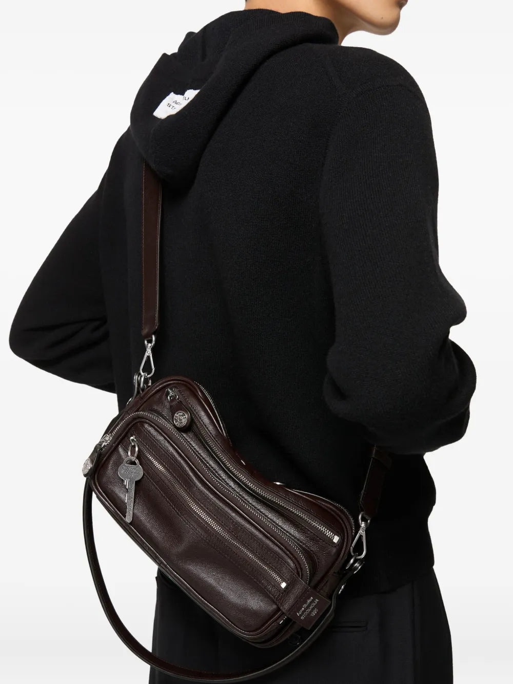 Acne Studios Camero Party Key Charm Leather Shoulder Bag — Same as shown — Size One Size — Side View