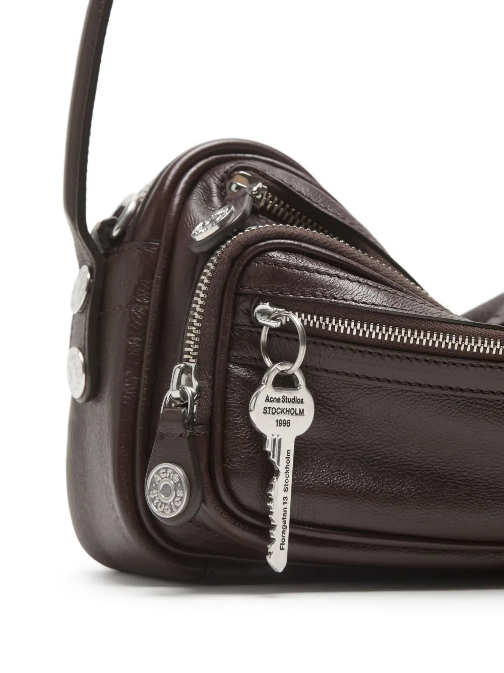 Acne Studios Camero Party Key Charm Leather Shoulder Bag — Same as shown — Size One Size — Top View